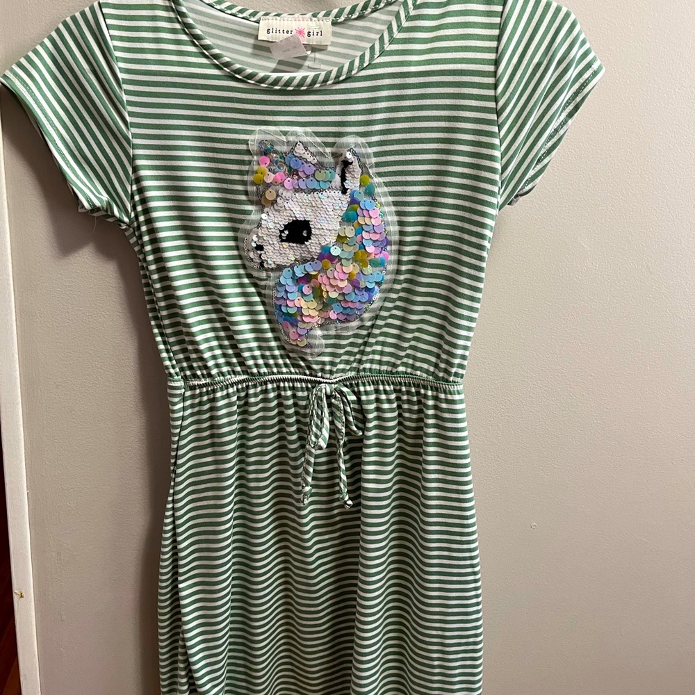 Girls unicorn summer dress